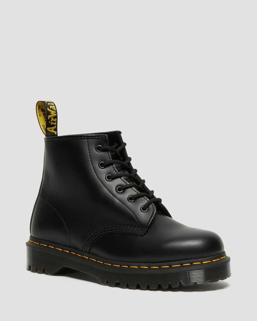 Dr Martens 101 Bex Smooth Leather Ankle Miesten Platform Saappaat Mustat Suomi | 6498SXPRJ