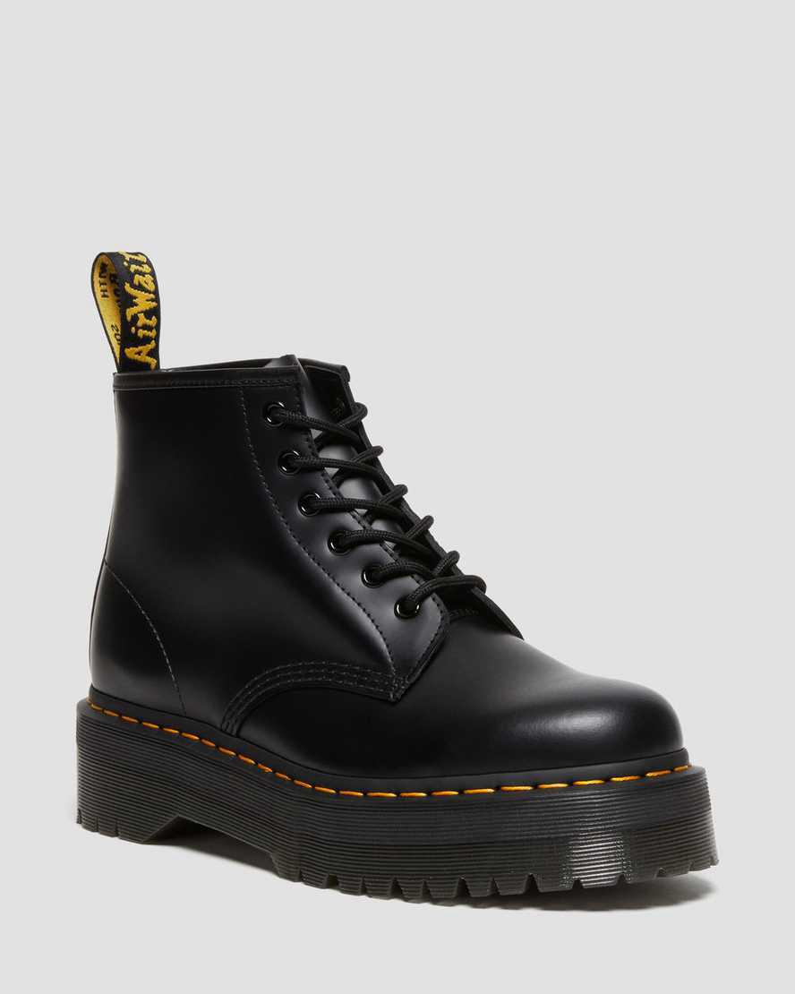 Dr Martens 101 Smooth Leather Ankle Miesten Platform Saappaat Mustat Suomi | 2389GQXME