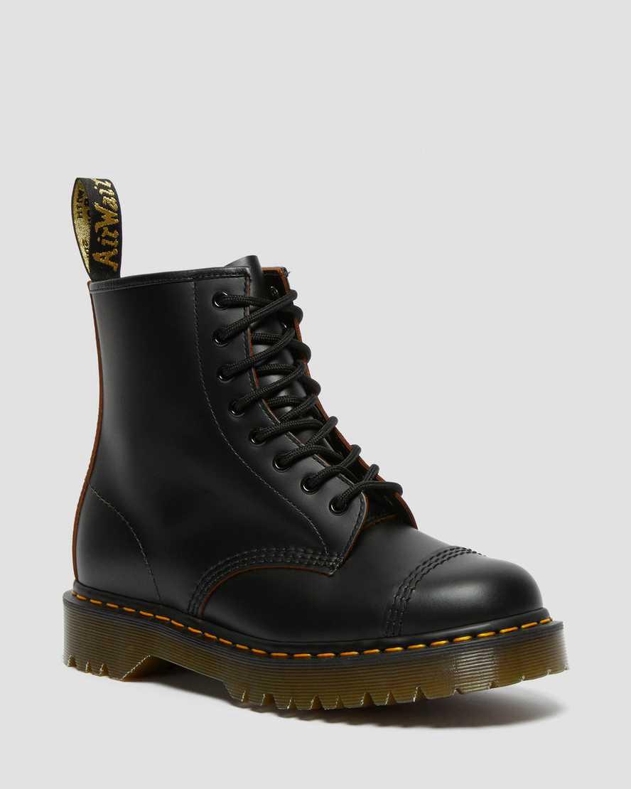 Dr Martens 1460 Bex Made in England Toe Cap Lace Up Naisten Platform Saappaat Mustat Suomi | 3598FWKSA