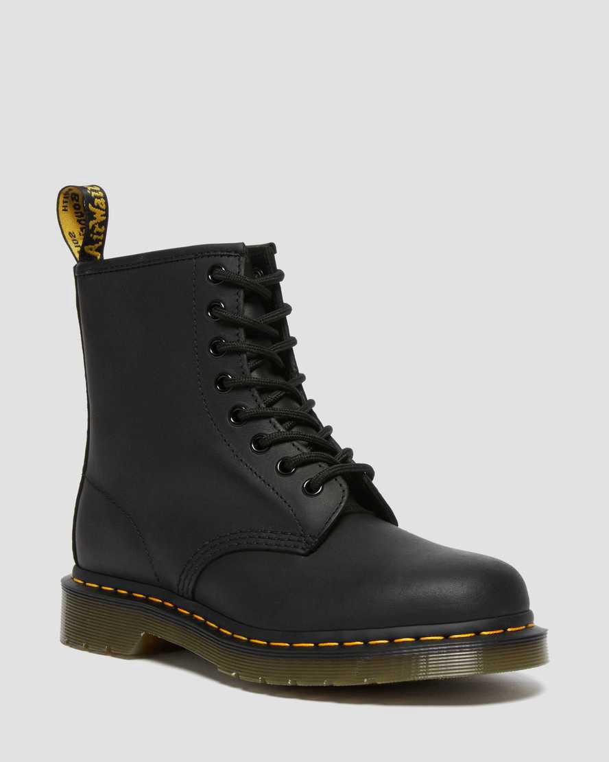 Dr Martens 1460 Greasy Leather Miesten Nauhasaappaat Mustat Suomi | 0891RTWPL