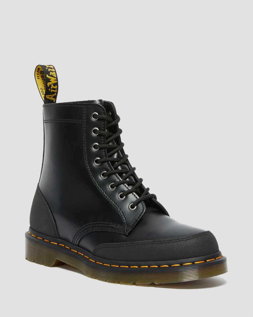 Dr Martens 1460 Guard Panel Leather Lace Up Miesten Nilkkurit Black/Dual Original Suomi | 8163WSNYT