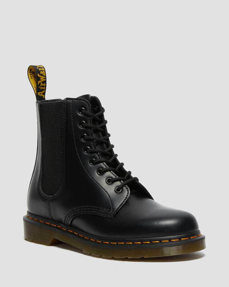 Dr Martens 1460 Harper Smooth Leather Lace Up Miesten Nilkkurit Mustat Suomi | 3845ZGNCE