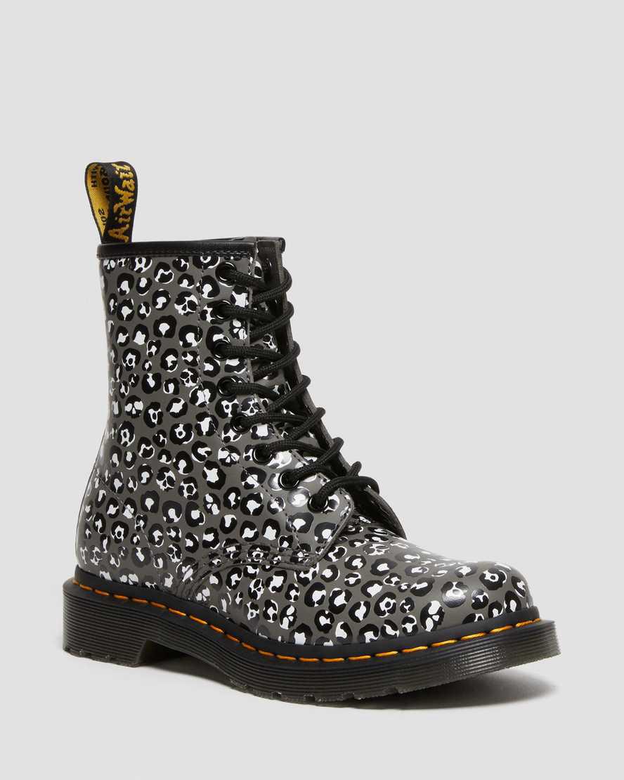 Dr Martens 1460 Leopard Smooth Leather Lace Up Naisten Nilkkurit Harmaat Suomi | 0185MPYVC