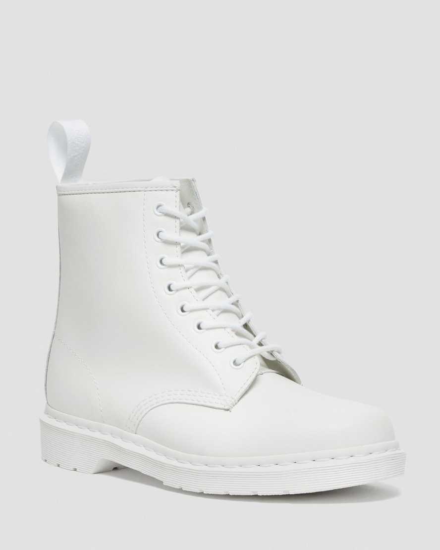 Dr Martens 1460 Mono Smooth Leather Lace Up Miesten Nilkkurit Valkoinen Suomi | 5784AQFUC