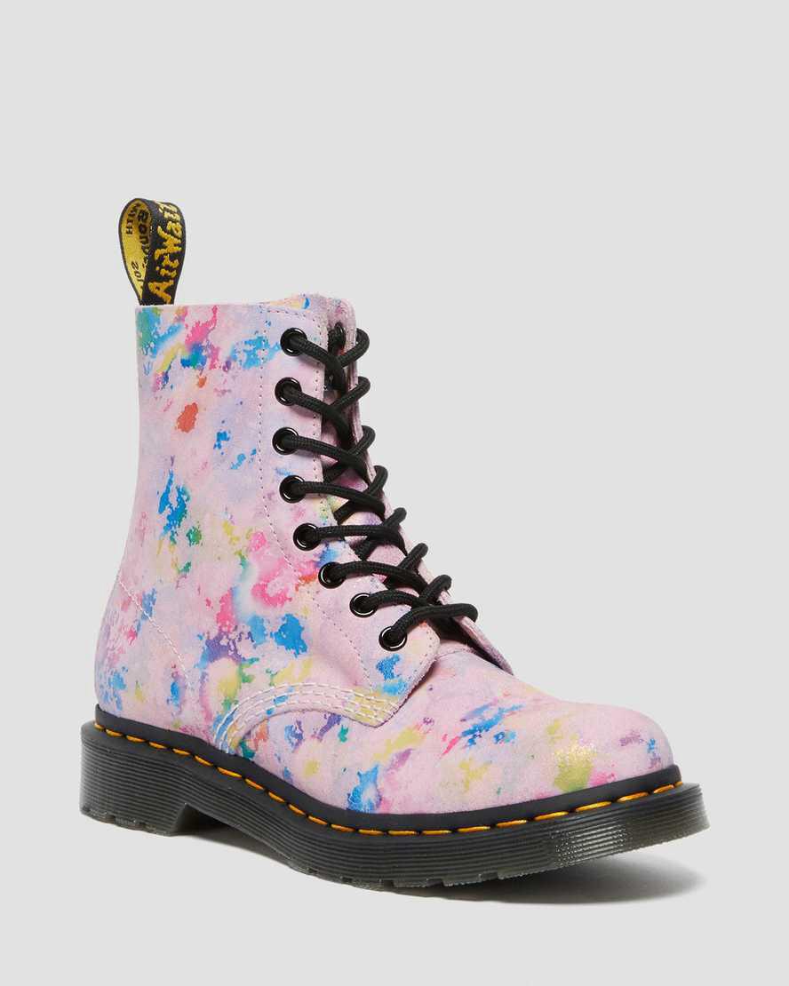 Dr Martens 1460 Pascal Confetti Suede Naisten Nauhasaappaat Pinkki Suomi | 3485YFDZW