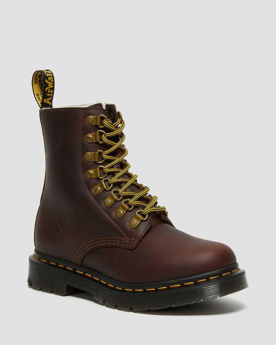 Dr Martens 1460 Pascal Wintergrip Leather Lace Up Naisten Nilkkurit Ruskea Suomi | 2187DQGMB