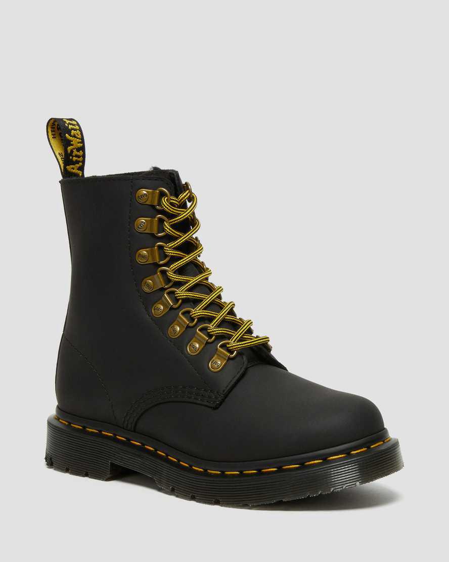 Dr Martens 1460 Pascal Wintergrip Leather Naisten Nauhasaappaat Mustat Suomi | 2750RIJYN