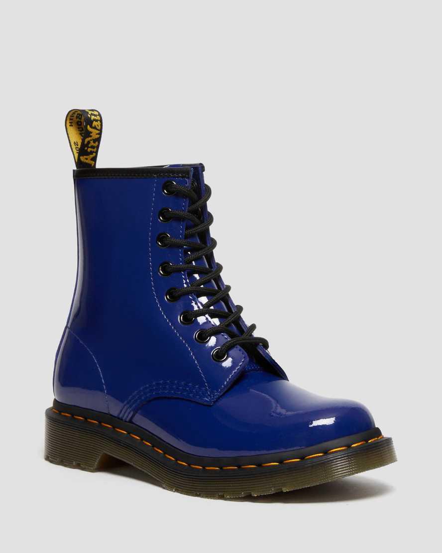 Dr Martens 1460 Patent Leather Naisten Nauhasaappaat Sininen Suomi | 5803NMPFX