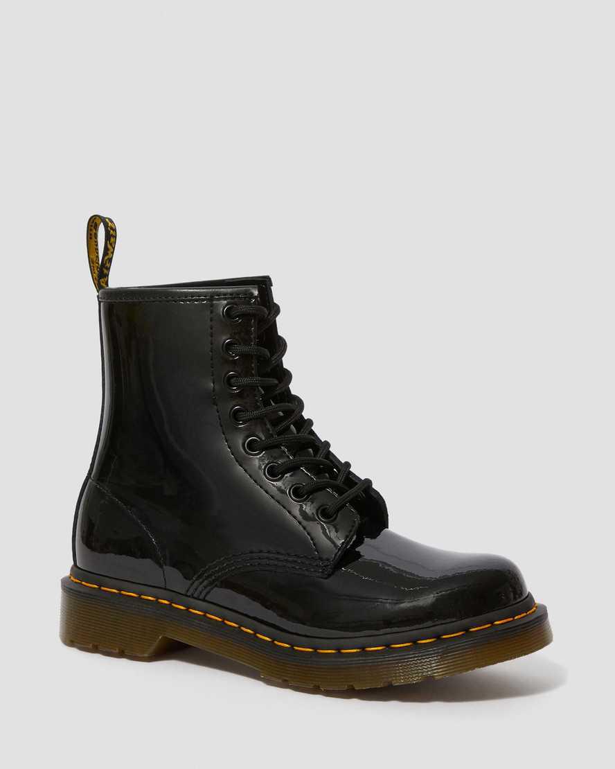 Dr Martens 1460 Patent Leather Naisten Nauhasaappaat Mustat Suomi | 9871EIDOU