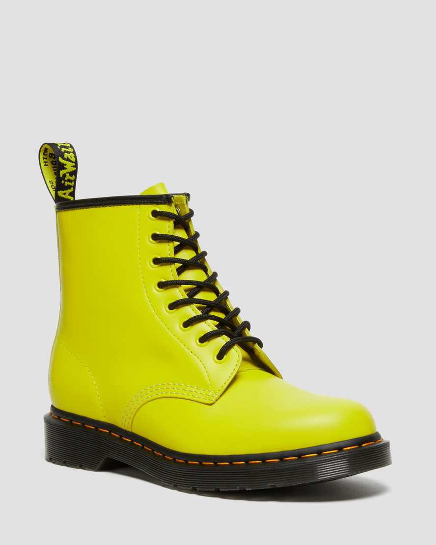 Dr Martens 1460 Smooth Leather Lace Up Miesten Nilkkurit Keltainen Suomi | 5269FXIPE