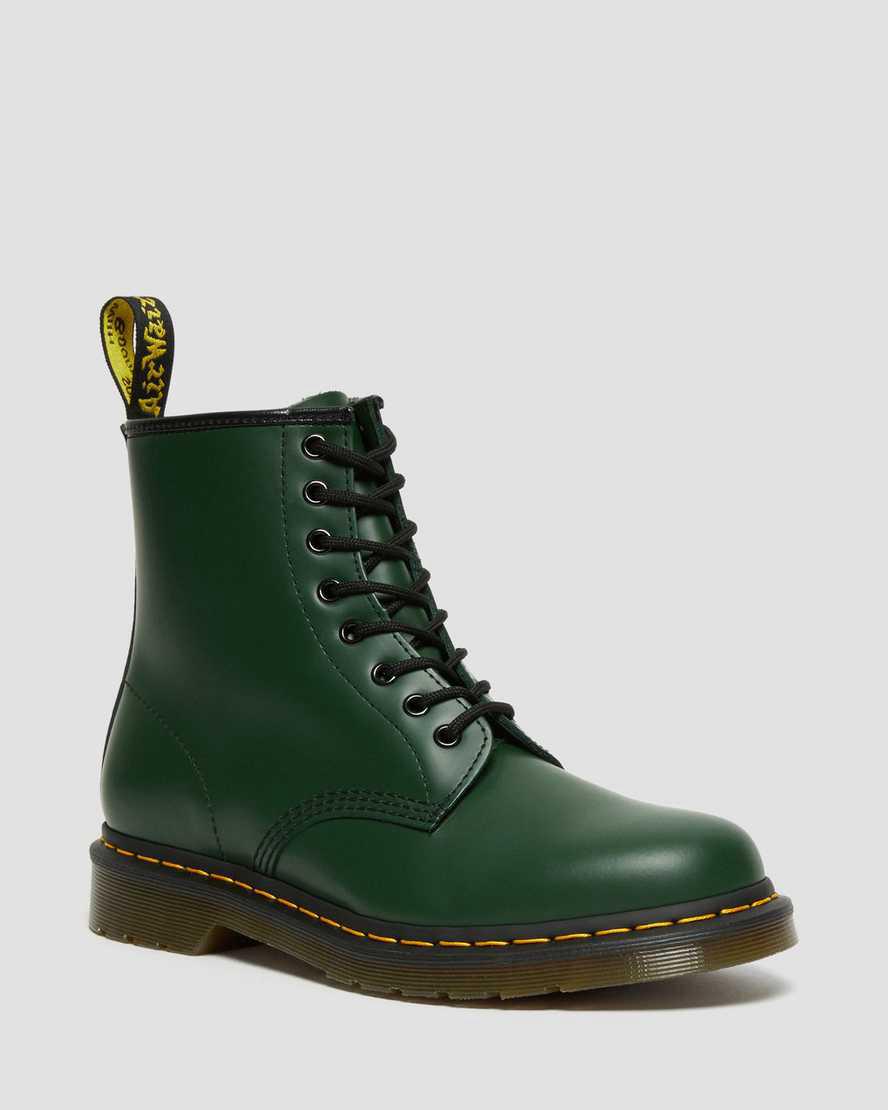 Dr Martens 1460 Smooth Leather Lace Up Miesten Nilkkurit Vihreä Suomi | 5291JKUVX