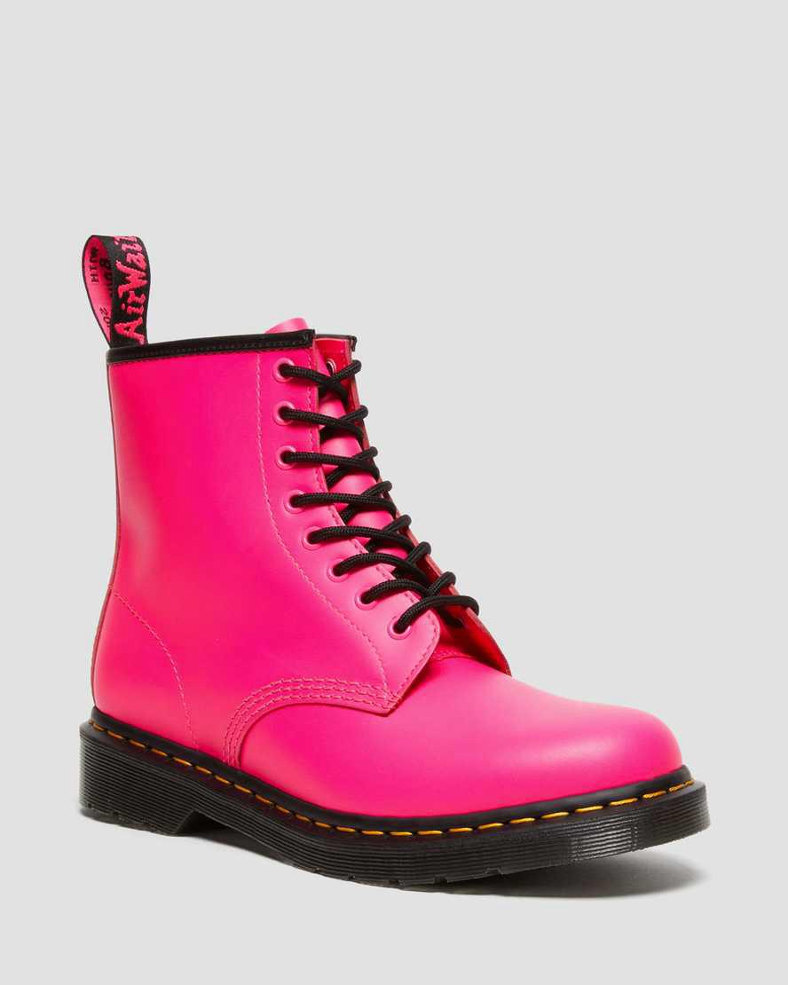 Dr Martens 1460 Smooth Leather Lace Up Miesten Nilkkurit Pinkki Suomi | 8741BGDUJ