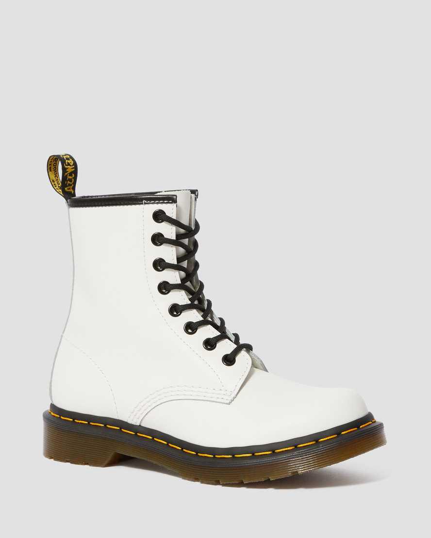 Dr Martens 1460 Smooth Leather Lace Up Naisten Nilkkurit Valkoinen Suomi | 2708TSBNX