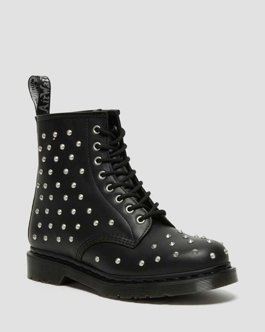 Dr Martens 1460 Stud Wanama Leather Lace Up Naisten Nilkkurit Mustat Suomi | 0937VXHMY