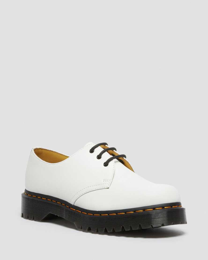 Dr Martens 1461 Bex Smooth Leather Oxford Naisten Platform Kengät Valkoinen Suomi | 0728EXUTO