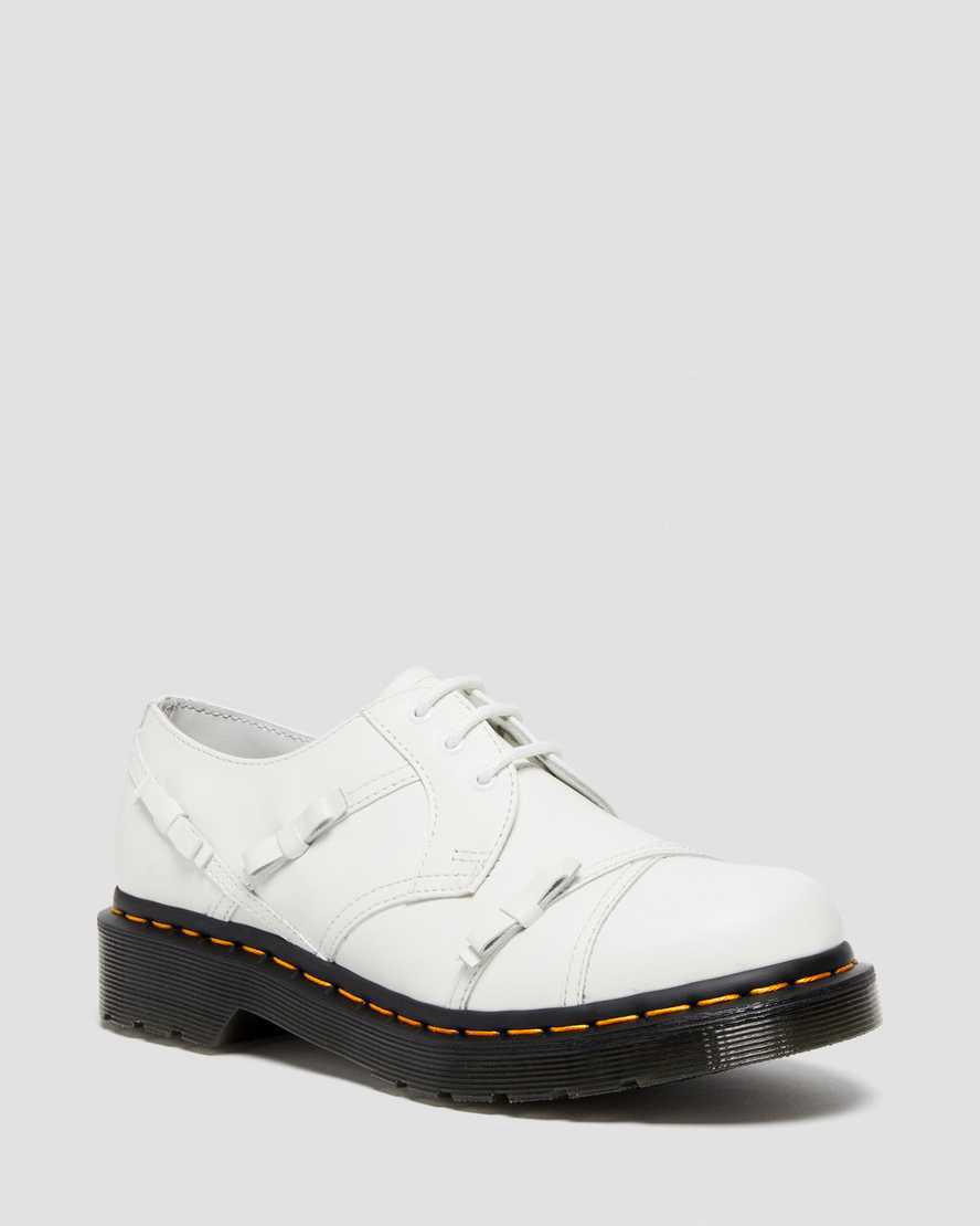 Dr Martens 1461 Bow Smooth Leather Naisten Oxford Kengät Valkoinen Suomi | 8625LSJFD