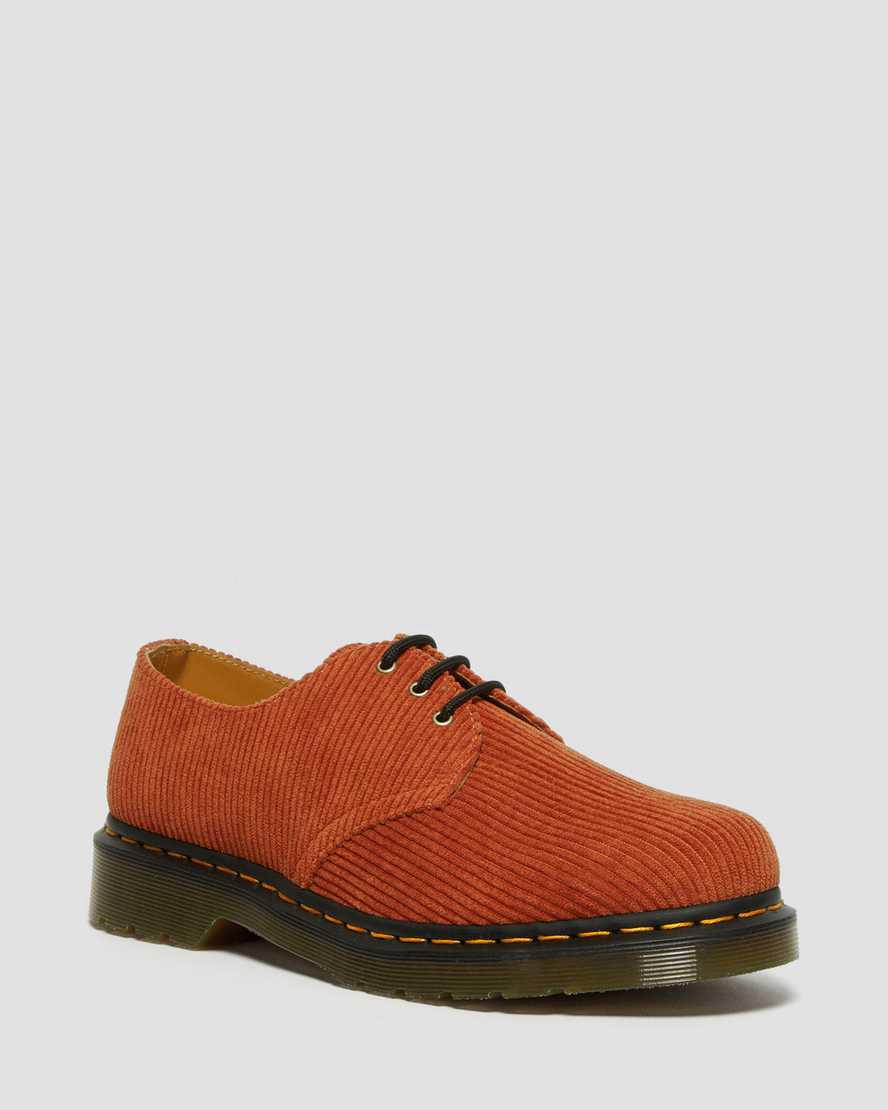 Dr Martens 1461 Corduroy Miesten Oxford Kengät Oranssi Suomi | 7394YNTWZ