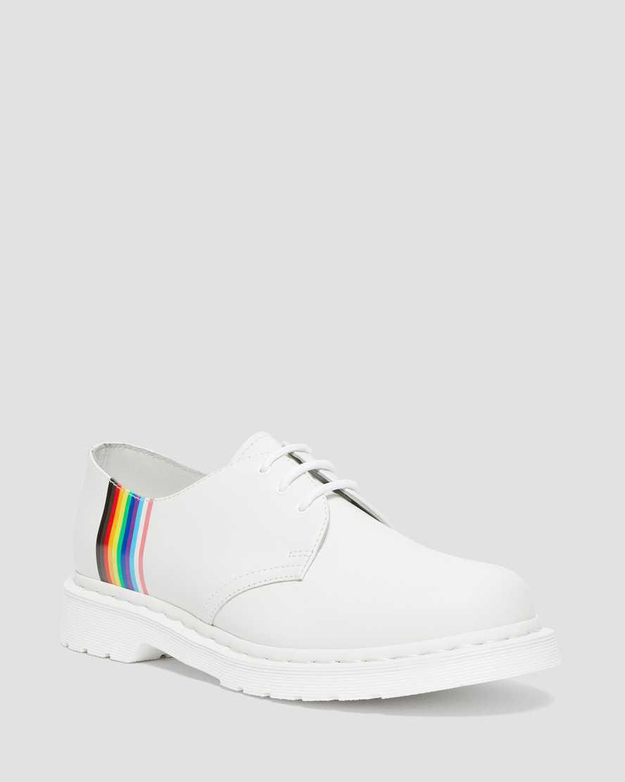 Dr Martens 1461 For Pride Smooth Leather Miesten Oxford Kengät Valkoinen Suomi | 5230GKURO