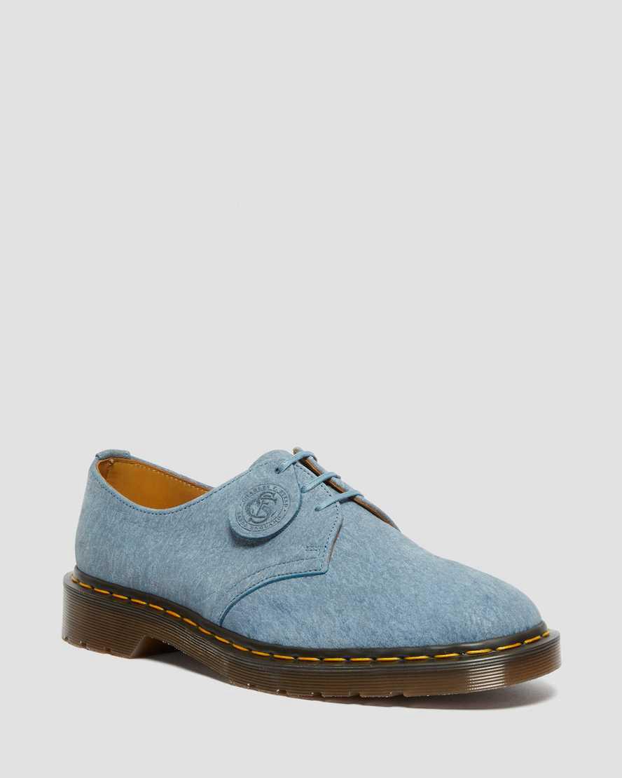 Dr Martens 1461 Made in England Nubuck Leather Naisten Oxford Kengät Sininen Suomi | 3896QXWHT