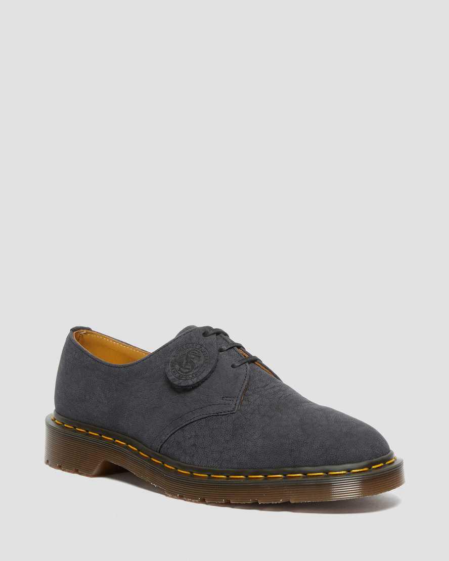 Dr Martens 1461 Made in England Nubuck Leather Miesten Oxford Kengät Mustat Suomi | 4853EINAZ