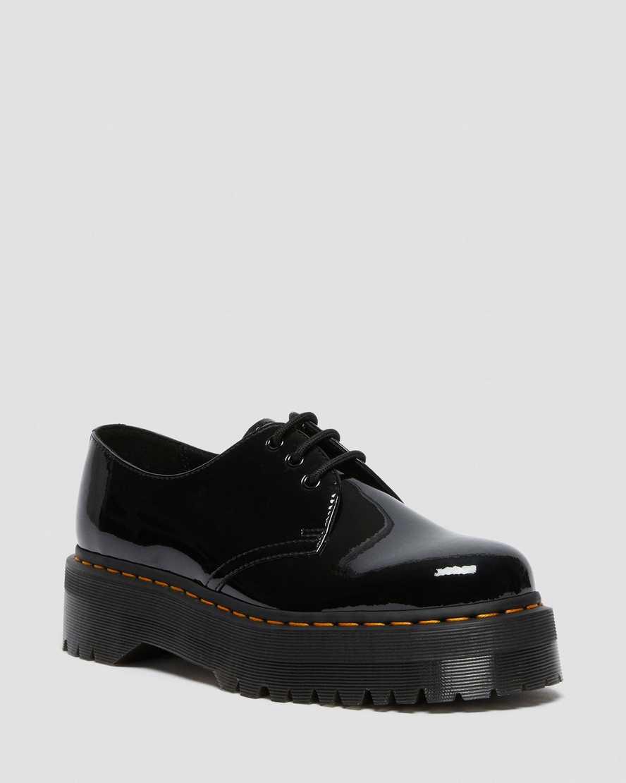 Dr Martens 1461 Patent Leather Oxford Naisten Platform Kengät Mustat Suomi | 8254QMAHW