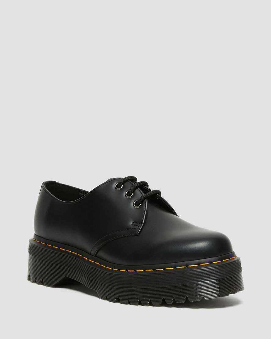 Dr Martens 1461 Smooth Leather Miesten Platform Kengät Mustat Suomi | 8290QAOTI