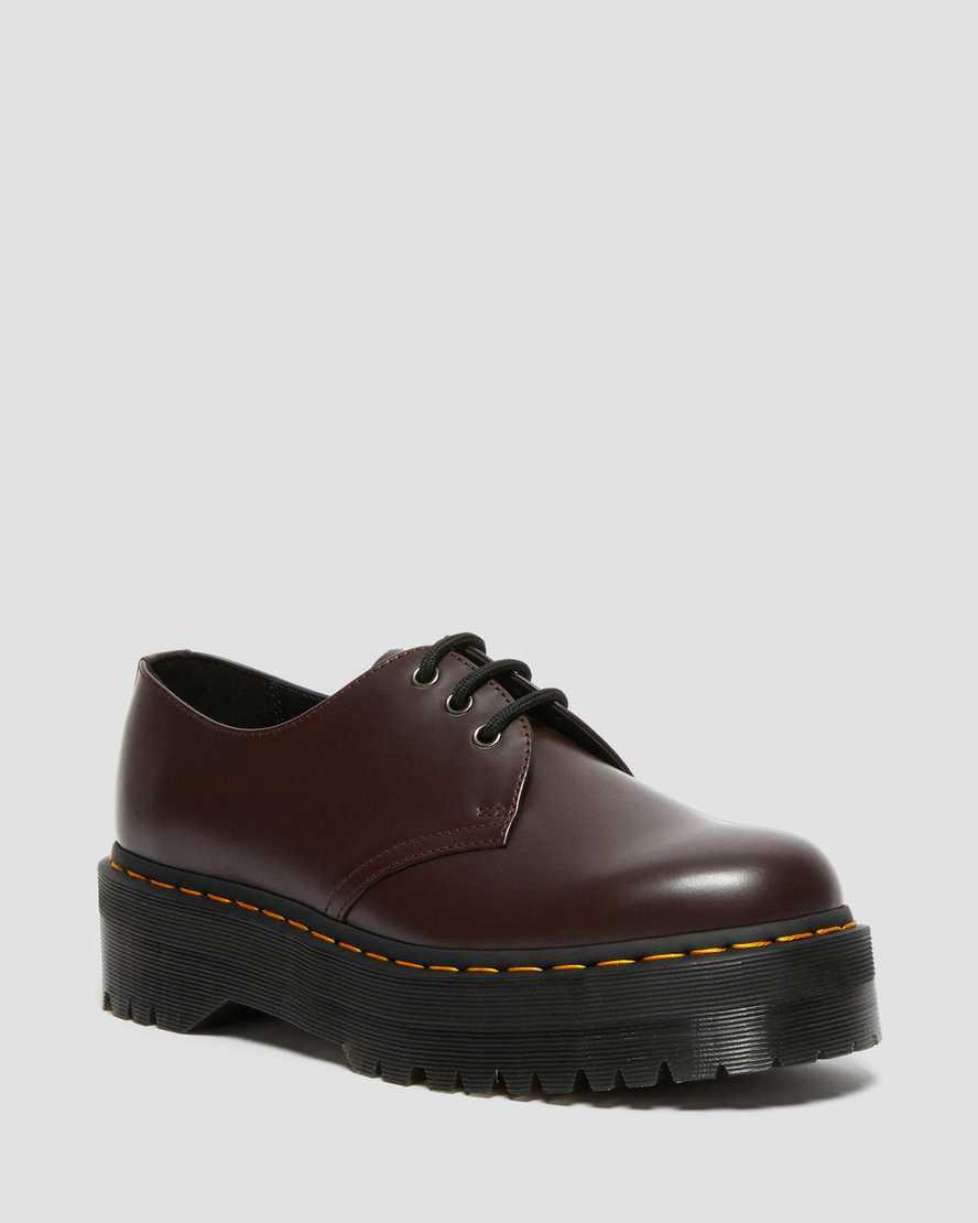 Dr Martens 1461 Smooth Leather Platform Miesten Oxford Kengät Viininpunainen Suomi | 2546XGADI