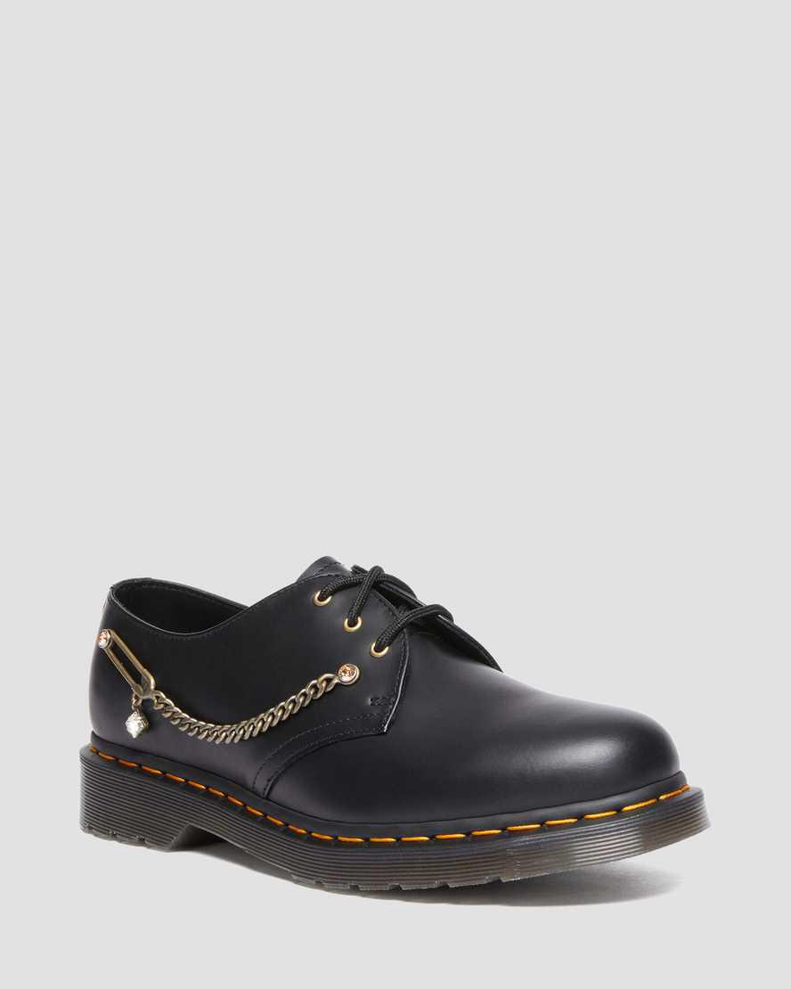 Dr Martens 1461 Swarovski Leather Naisten Oxford Kengät Mustat Suomi | 8734VGMFS