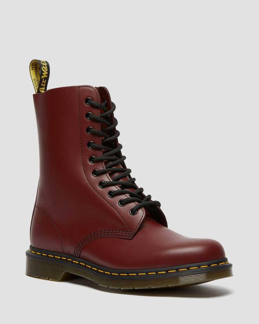 Dr Martens 1490 Smooth Leather Mid Calf Miesten Originals Boots Punainen Suomi | 4190TVKUJ