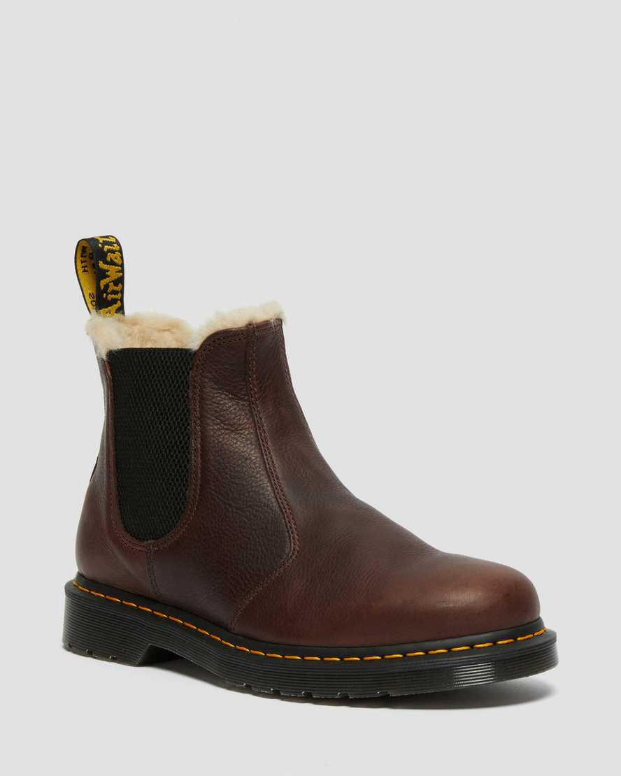 Dr Martens 2976 Faux Fur Lined Chelsea Naisten Nilkkurit Ruskea Suomi | 9647ICYRW