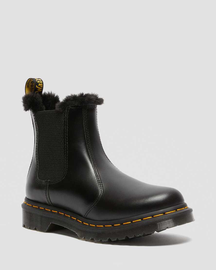 Dr Martens 2976 Leonore Faux Fur Lined Chelsea Naisten Nilkkurit Tummanharmaat Suomi | 5307MLWAD