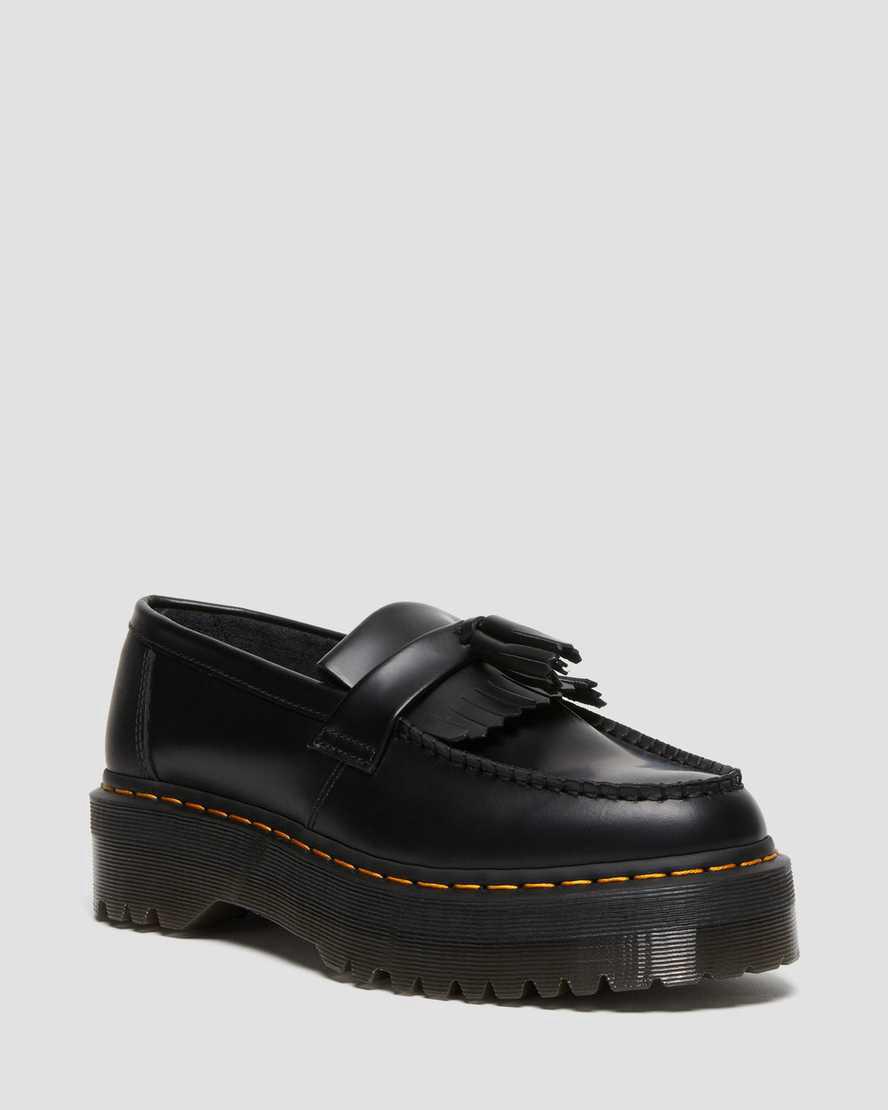 Dr Martens Adrian Leather Tassel Loafers Naisten Platform Kengät Mustat Suomi | 2417JZQNW