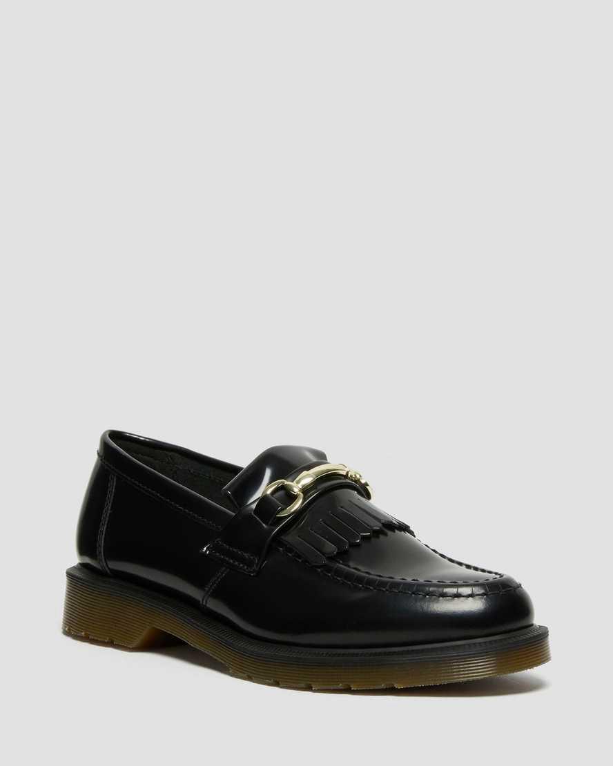 Dr Martens Adrian Snaffle Smooth Leather Kiltie Miesten Loaferit Mustat Suomi | 9201RUIAF