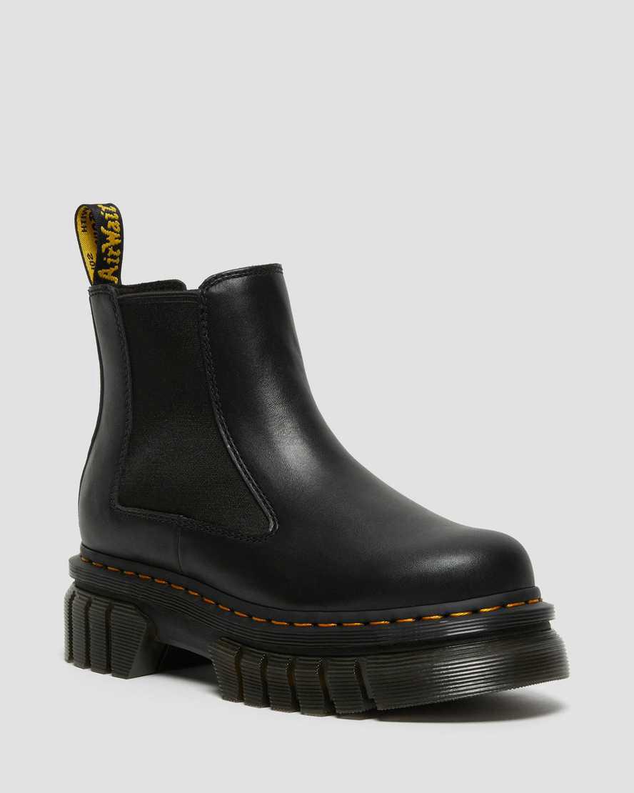 Dr Martens Audrick Nappa Leather Chelsea Miesten Platform Saappaat Mustat Suomi | 2619UMDSQ