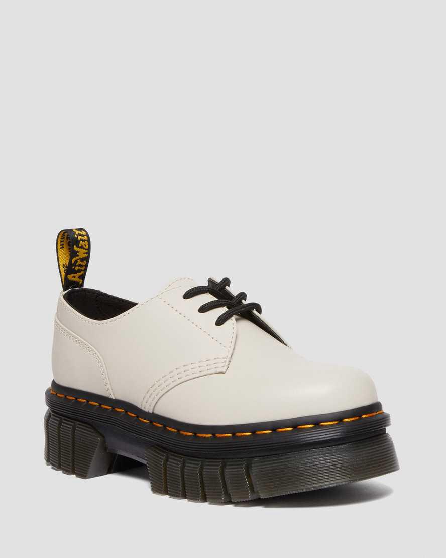 Dr Martens Audrick Nappa Leather Platform Naisten Oxford Kengät Harmaat Suomi | 5239SBOTQ