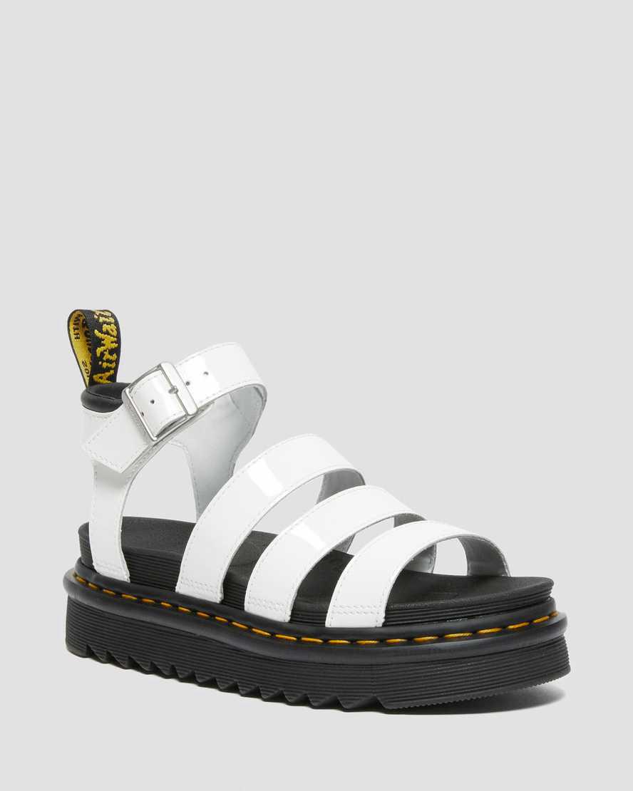 Dr Martens Blaire Patent Leather Strap Naisten Gladiaattori Sandaalit Valkoinen Suomi | 0579EKDHL