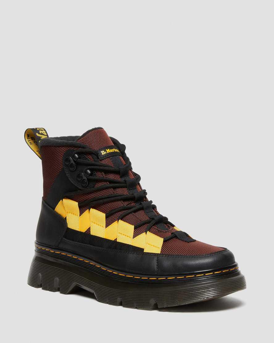 Dr Martens Boury Warmwair Contrast Miesten Vapaa-ajan Saappaat Black/Tan Ajax / 50/50 Suomi | 0914RYPIN