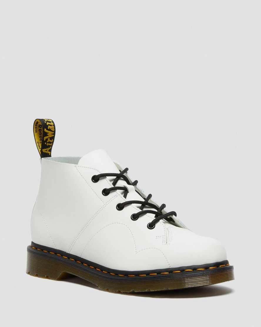 Dr Martens Church Smooth Leather Monkey Miesten Nilkkurit Valkoinen Suomi | 1832ISPQZ