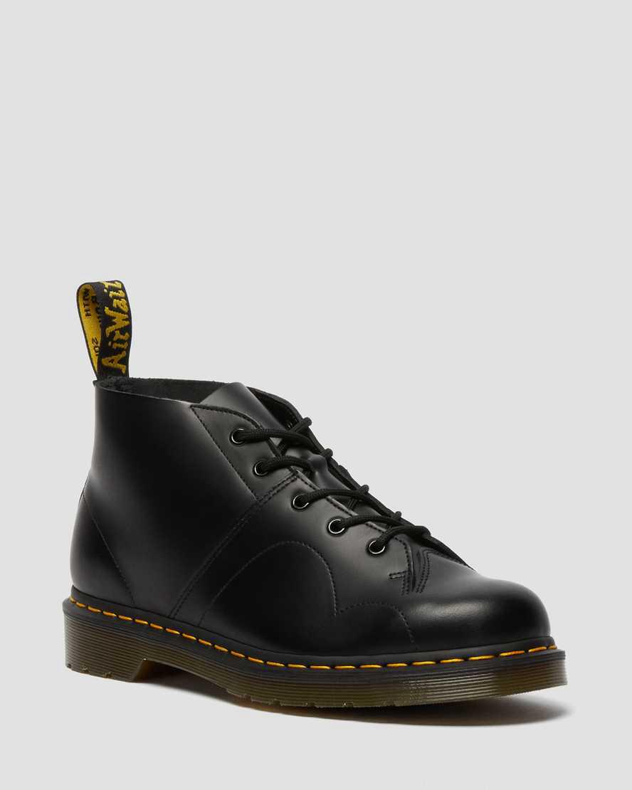 Dr Martens Church Smooth Leather Monkey Naisten Originals Boots Mustat Suomi | 4028HCUAY