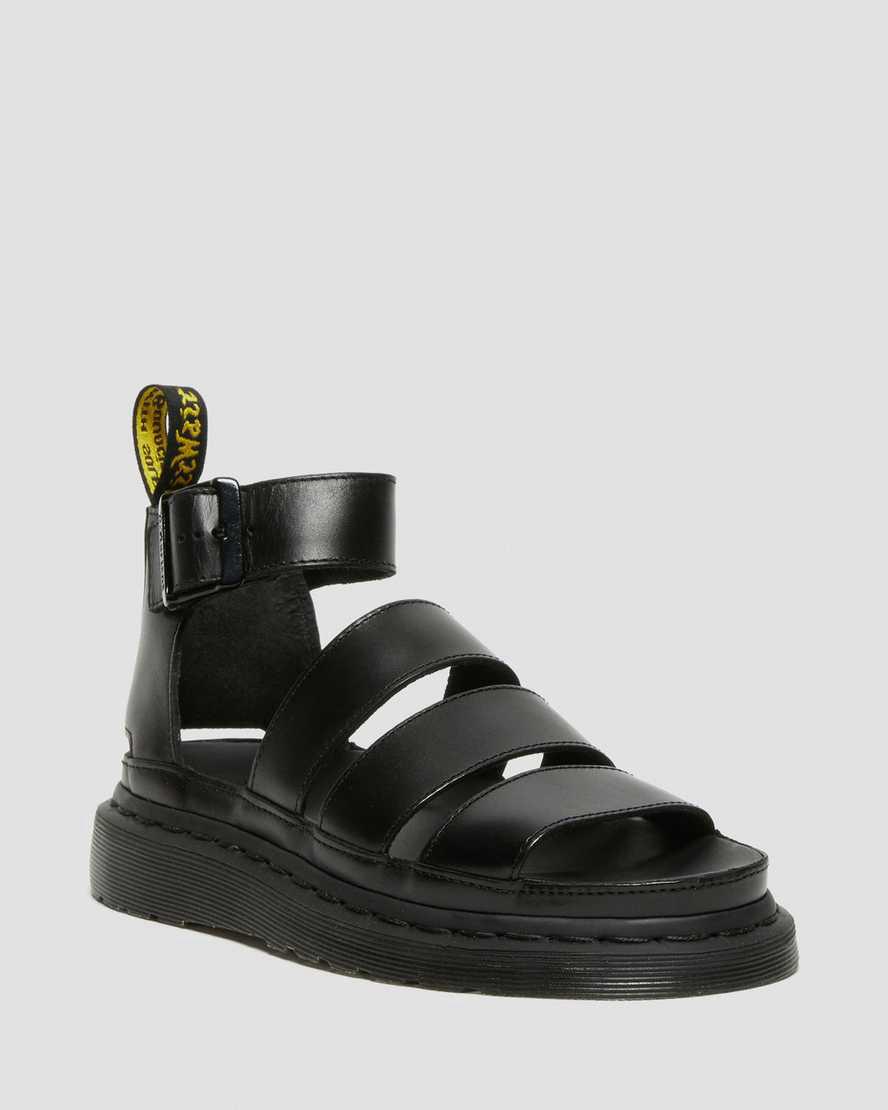 Dr Martens Clarissa II Leather Strap Naisten Gladiaattori Sandaalit Mustat Suomi | 3714ACZIL