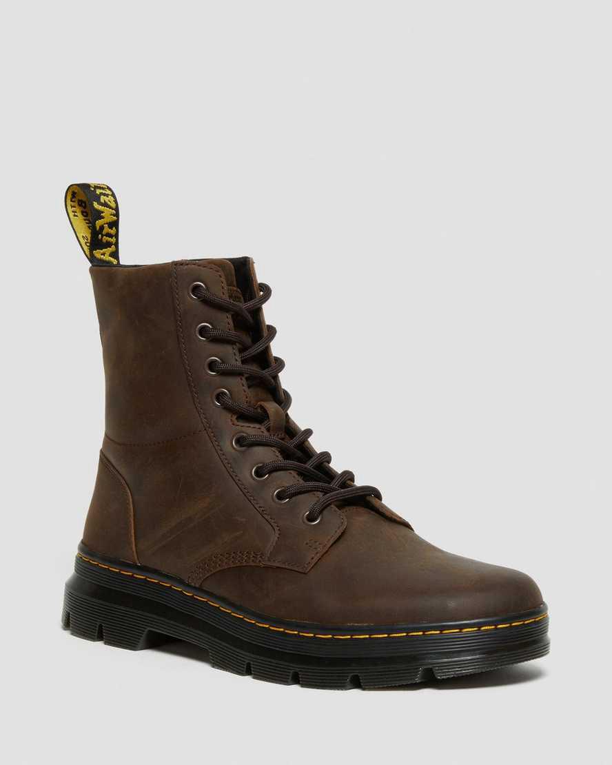 Dr Martens Combs Crazy Horse Leather Miesten Vapaa-ajan Saappaat Ruskea Suomi | 1563CGBAE