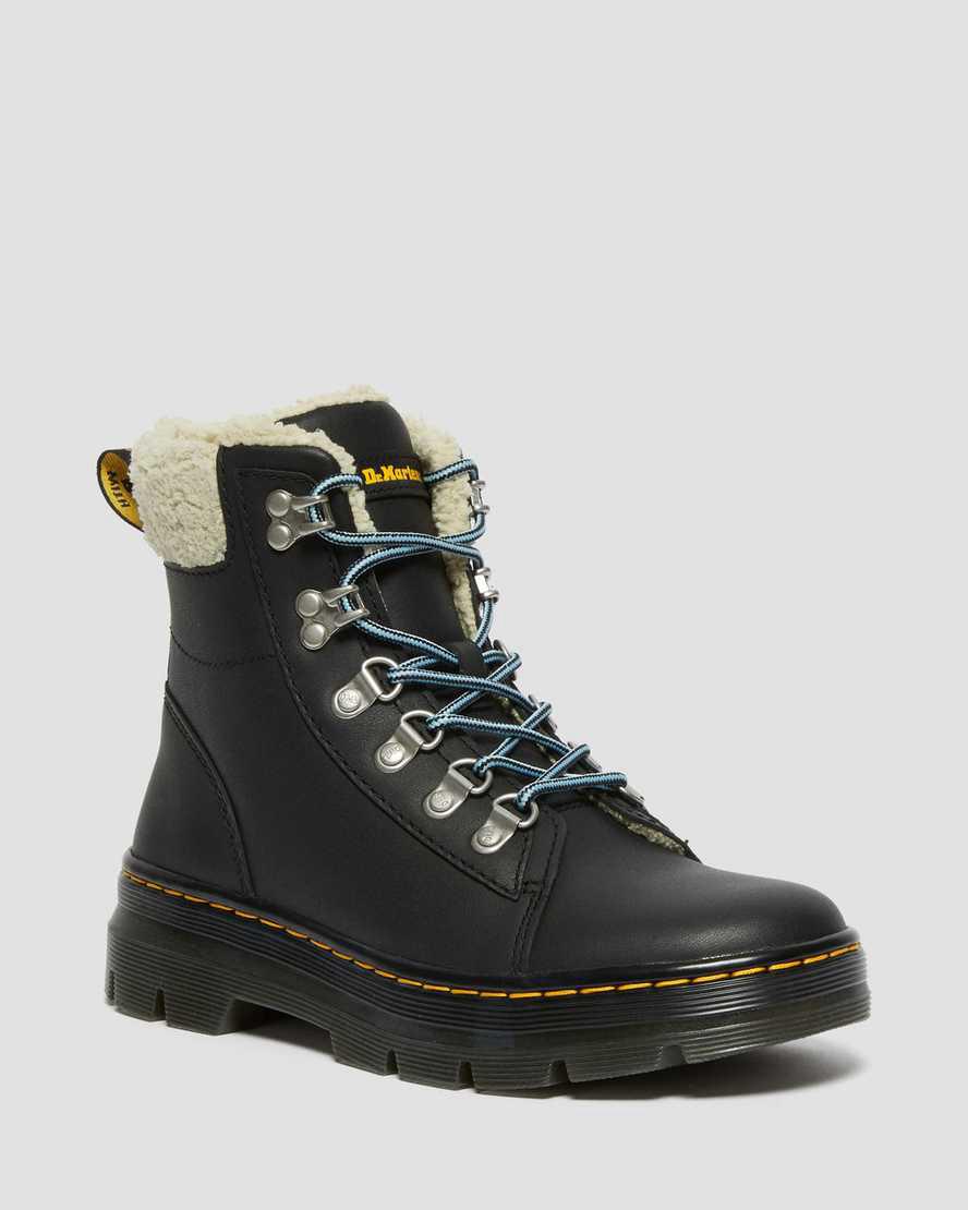 Dr Martens Combs Faux Fur-Lined Naisten Vapaa-ajan Saappaat Mustat Suomi | 6914IKODW