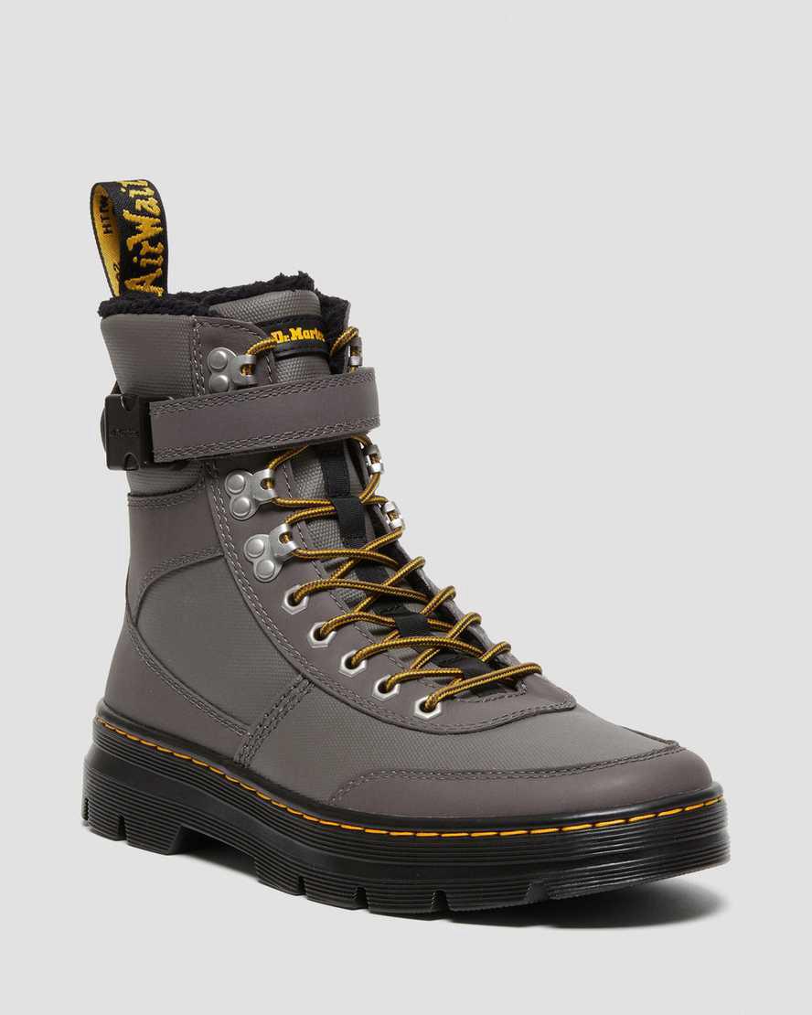 Dr Martens Combs Tech Faux Fur-Lined Miesten Vapaa-ajan Saappaat Harmaat Suomi | 8315PYNQZ