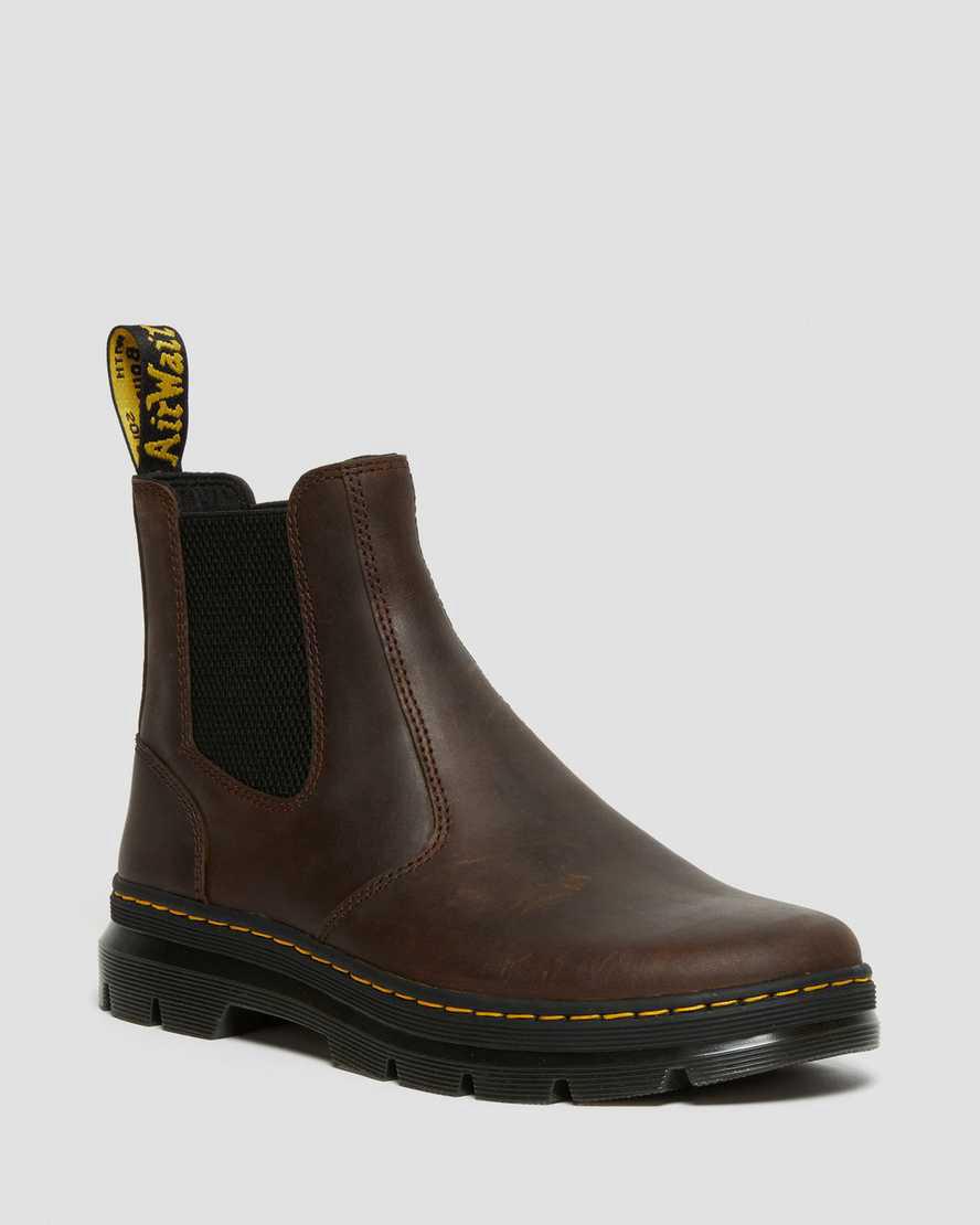 Dr Martens Embury Crazy Horse Leather Casual Naisten Chelsea Saappaat Ruskea Suomi | 6953HCTKM