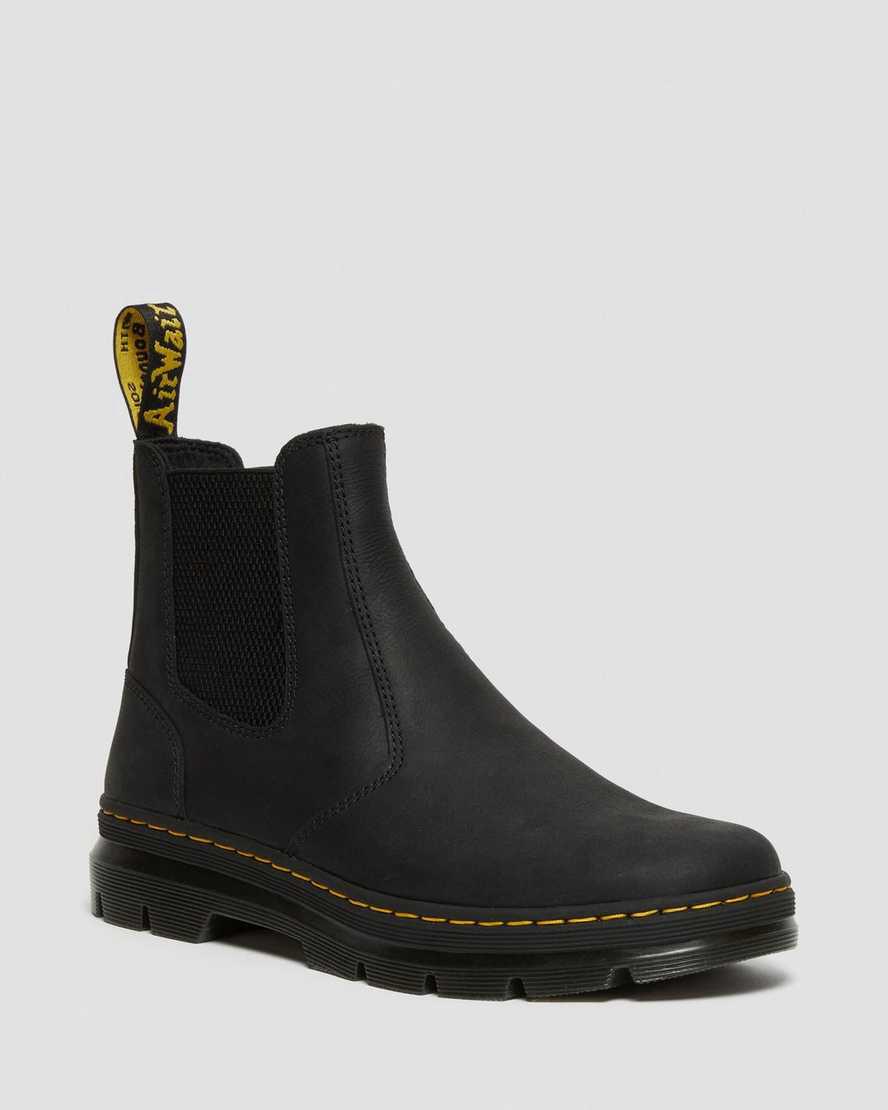 Dr Martens Embury Leather Chelsea Miesten Vapaa-ajan Saappaat Mustat Suomi | 2580SZWTB