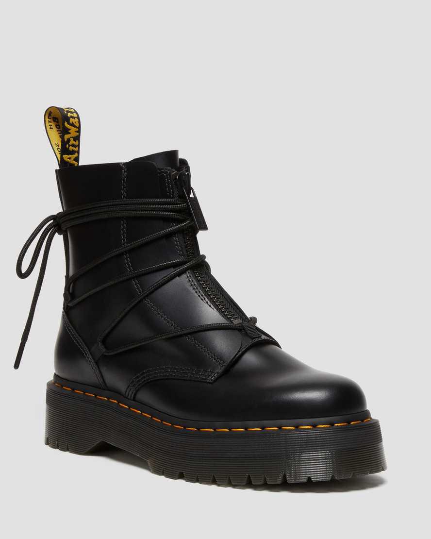 Dr Martens Jarrick II Laced Leather Miesten Platform Saappaat Mustat Suomi | 5372YILWV