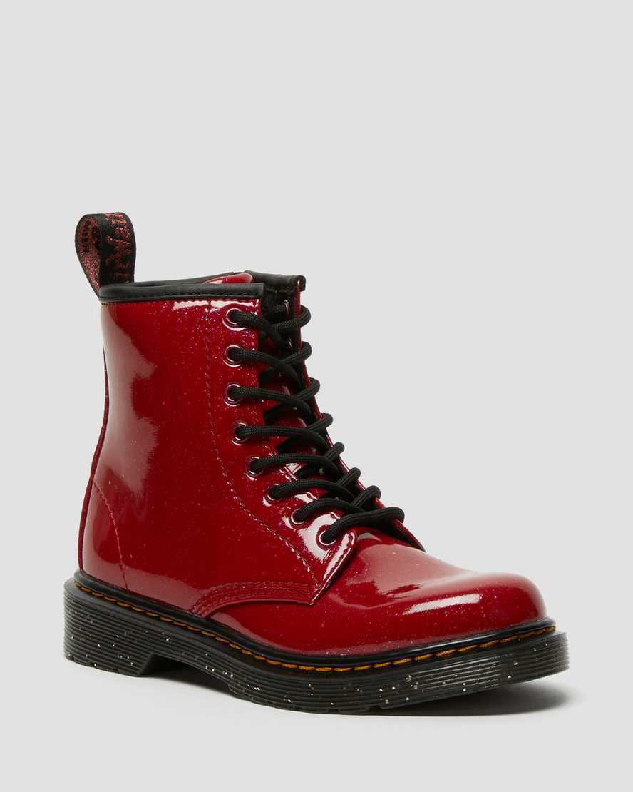 Dr Martens Junior 1460 Glitter Lasten Nauhasaappaat Punainen Suomi | 4283OSXNT