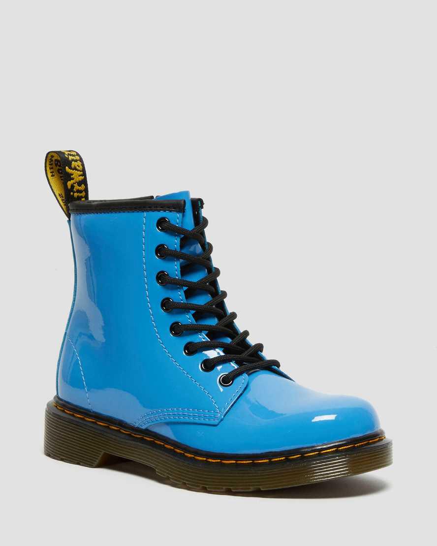 Dr Martens Junior 1460 Patent Leather Lasten Nauhasaappaat Sininen Suomi | 4381PTEML