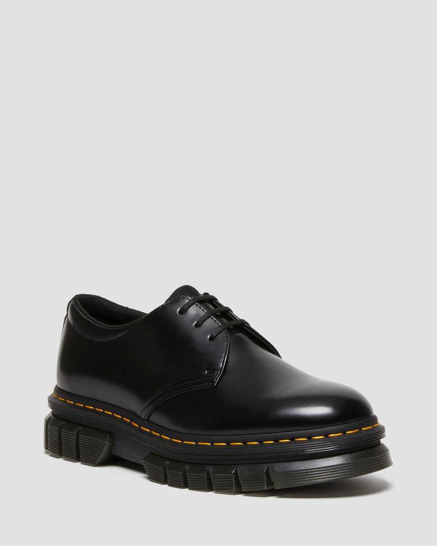 Dr Martens Rikard Polished Smooth Leather Platform Miesten Oxford Kengät Mustat Suomi | 1268ROTIP