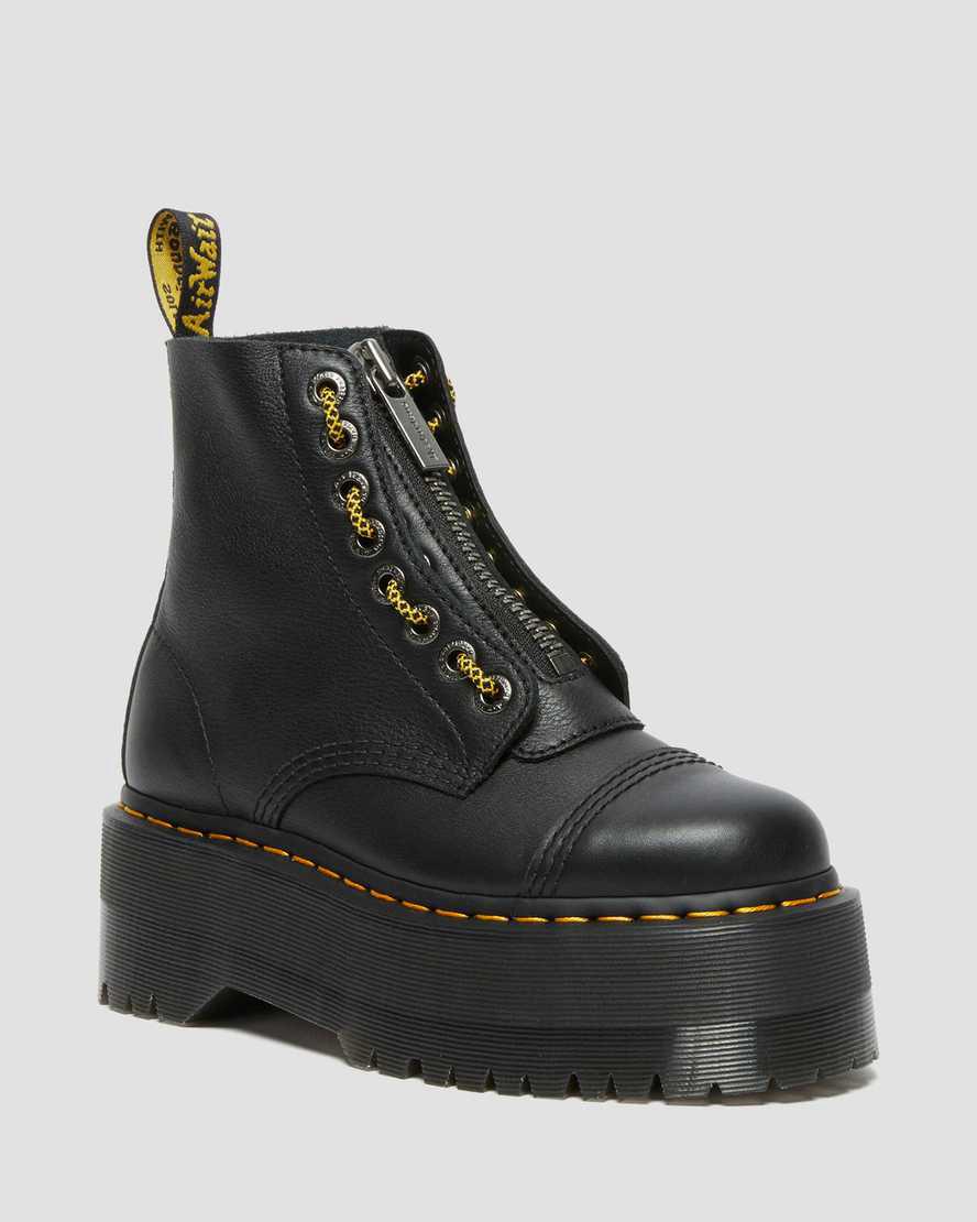 Dr Martens Sinclair Max Pisa Leather Platform Naisten Nilkkurit Mustat Suomi | 1407FEITK